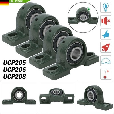 4 Stück UCP 205/206/208 Lagerbock Stehlager 25/30/40mm Welle Gehäuselager Satz