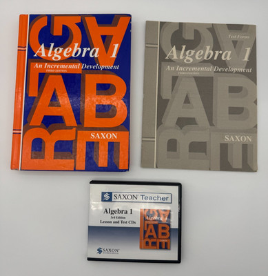 Saxon Algebra 1 3rd Edition SET Textbook, Test Forms, Lesson & Test CD's - GOOD