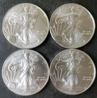 Lot of Four 2014 $1 American Silver Eagle Dollars
