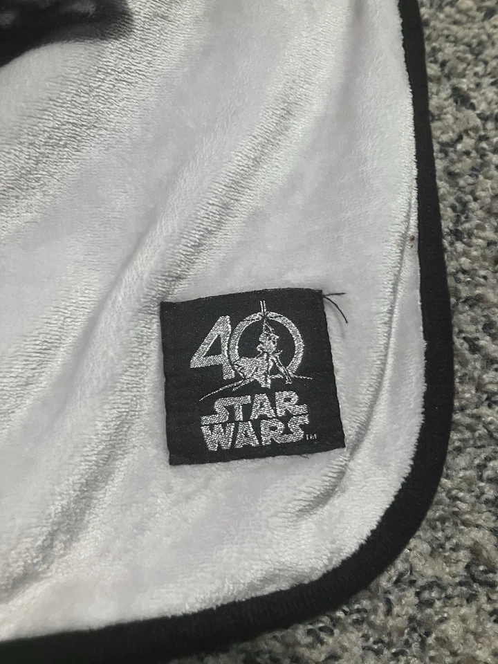 Star Wars 40th Anniversary Signature Black & White Print Blanket Fleece - Image 2 of 4