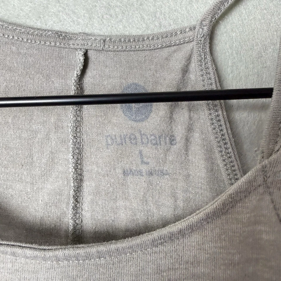 Pure Barre High Neck Graphic Print Tank Top Green Spaghetti Straps Size Large - Image 4 of 4