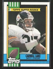 Carnell Lake 1990 Topps #177b Pittsburgh Steelers