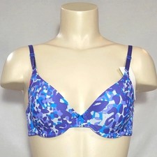 34C Maidenform 7959 One Fabulous Fit T-Shirt UW Bra Blue NWT