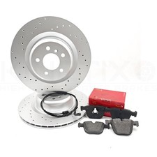 F�R BMW X5M 4.4 E70 HINTEN GELOCHT BREMSSCHEIBEN BEL�GE VERSCHLEISS SENSORDRAHT 385mm