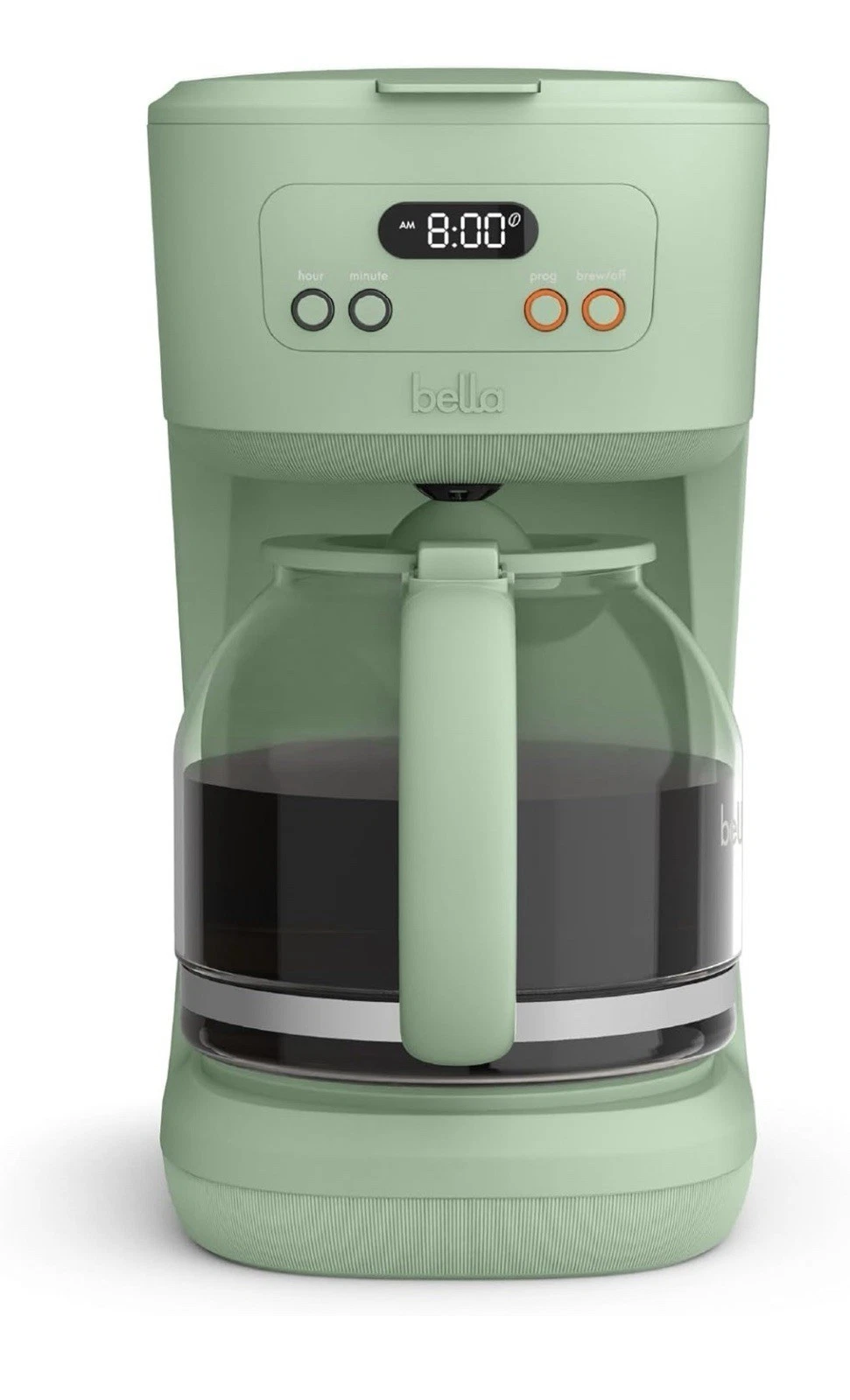 bella 12 Cup Programmable Coffee Maker, Reusable Dishwasher Safe ( Seaglass )