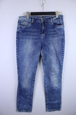 Dsquared Blue Solid Cotton Maple Leaf Stud Zip Fly Denim Straight Jeans Size 32