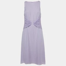 Valentino Light Purple Crepe Sleeveless Midi Dress M