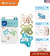 Pacifier 0-3 Variety Pack, BPA-Free, Silicone Nipple, 3 Pack