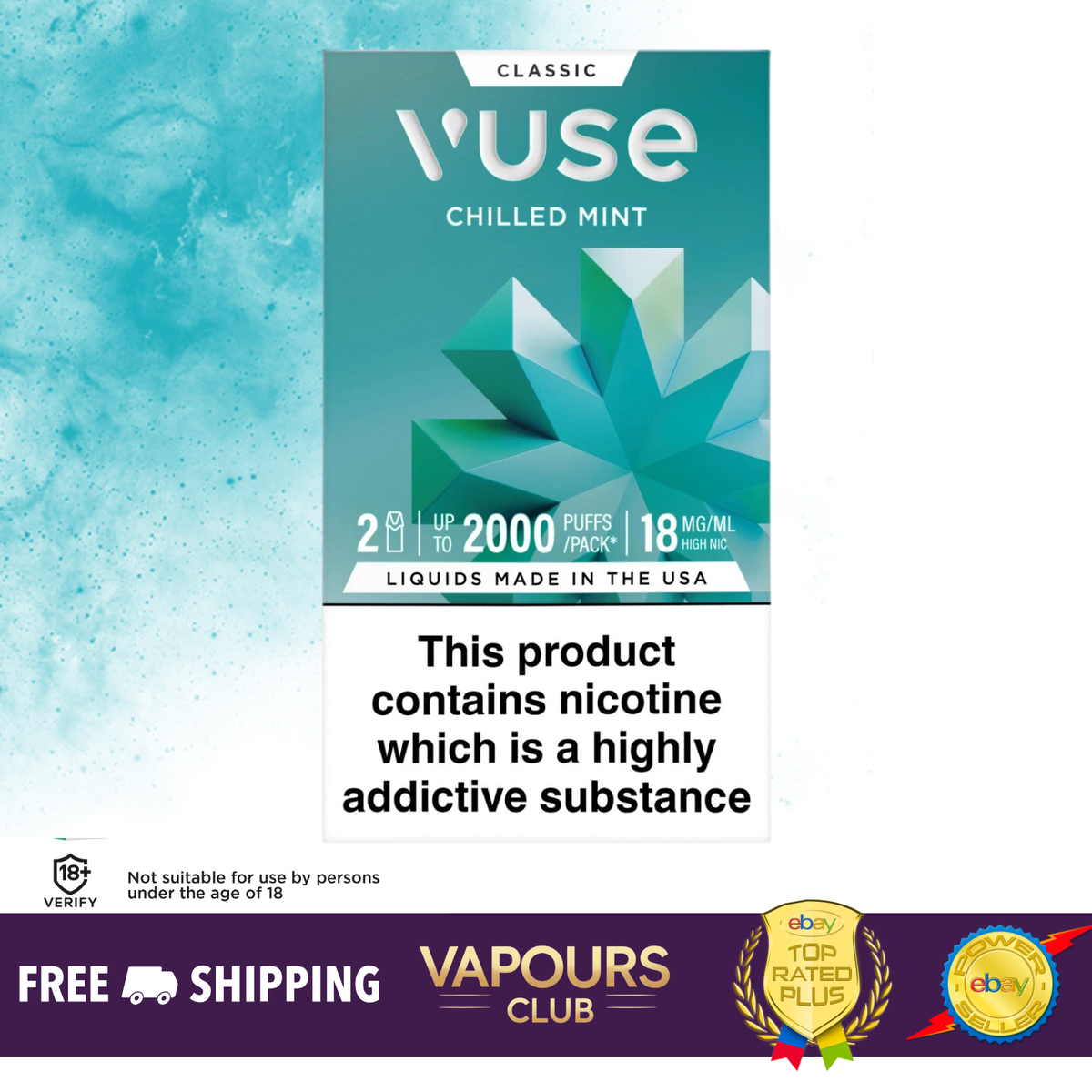 1 Pack 5 Menthol Vuse Pod Vuse Alto pods 4 pack 5% menthol pods –  SmokeyCave Vuse Alto Golden Tobacco Pods 5%