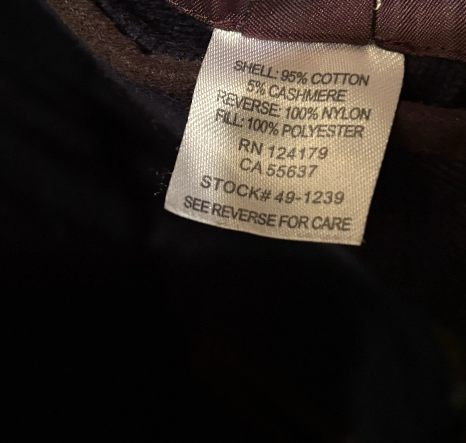 Johnston & Murphy Reversible Puffer Vest Pockets Navy/Brown Men's L Slim - product detail image 4
