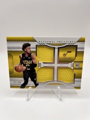 2023-24 National Treasures Keyonte George Triple Patch RC /99 Jazz #RTM-GEO