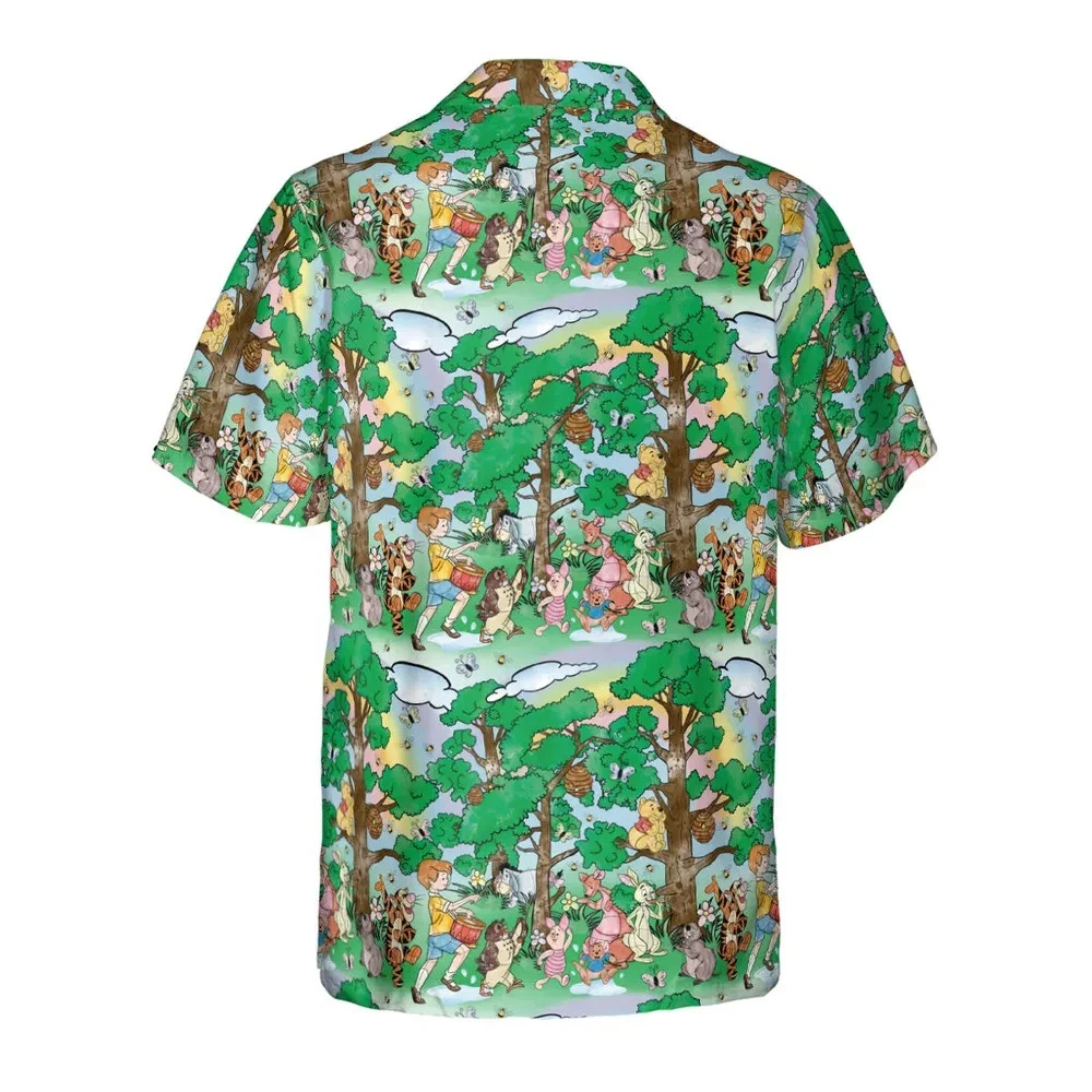 Bear and Friends Winnie the Pooh Hawaiian Shirt, Summer Shirt