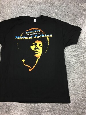Michael Jackson Shirt XL This Is It London 02 NWOT Deadstock VTG