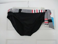 Tropical Escape Size 16 Black Vamp Side Tie Bikini Bottom New with Tag