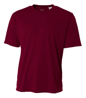 A4 Mens Dri-Fit Workout Running Cooling Performance Crew Jogging T-Shirt - N3142