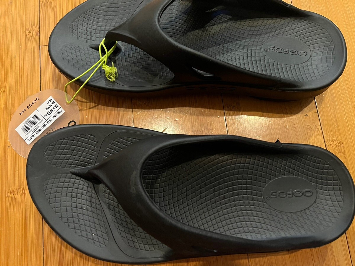 OOFOS OOriginal Unisex Black Thong Recovery Sandals US M8  display picture 1