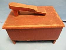 ANTIQUE VINTAGE HANDMADE SHOE SHINE BOX MADE OF SOLID WOOD