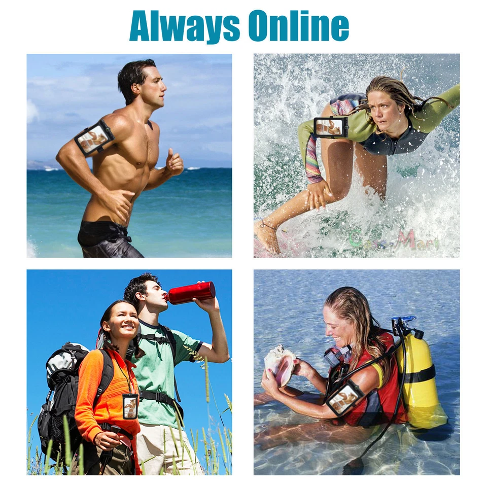 Waterproof Phone Case Dry Pouch Bag with Lanyard for iPhone 6 7 8 X 11 12 - Image 3 of 4