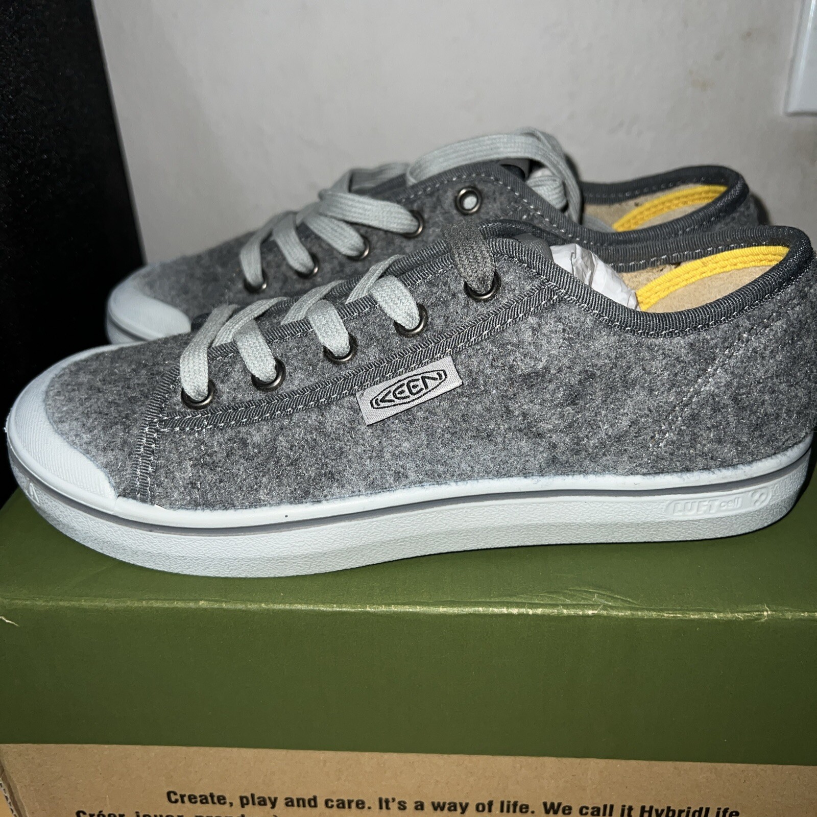 KEEN Sneaker da ginnastica casual da donna Elsa Lite grigio in feltro Raven 5 5