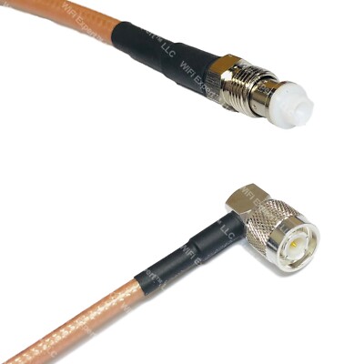 RG400 FME FEMALE to TNC Male Angle RF Cable FAST-SHIP LOT