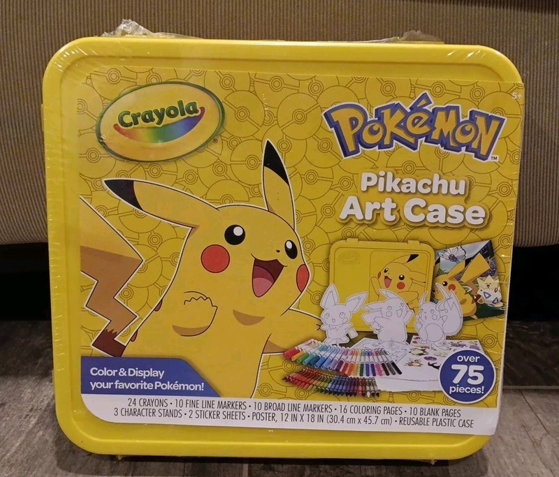 Crayola Pokemon PIKACHU Art Case: NEW Sealed - Crayons/Markers/Pages/Stickers/+
