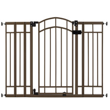 Summer Multi-Use Decorative Extra Tall Walk-Thru Baby Gate, Metal, Bronze Finish