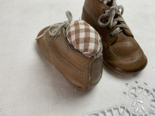 Vintage Leather Toddler Shoes, Brown Leather - Picture 10 of 12