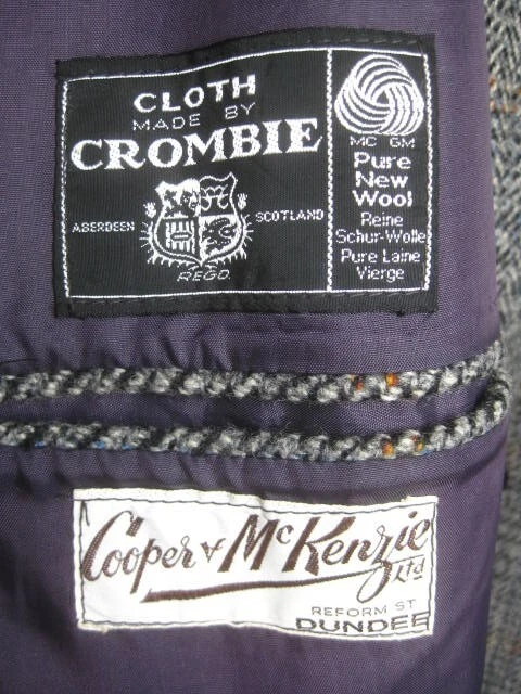 Vintage wool trench COAT 46 pure new wool luxury CROMBIE tweed COOPER & MCKENZIE - Image 4 of 4