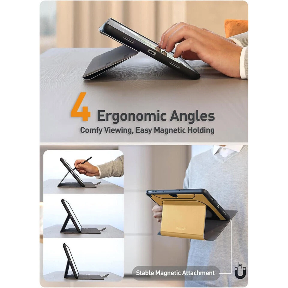 For Google Pixel Tablet 2023 Smart Case Magnetic Folio Stand Cover Khaki Yellow - Image 4 of 4