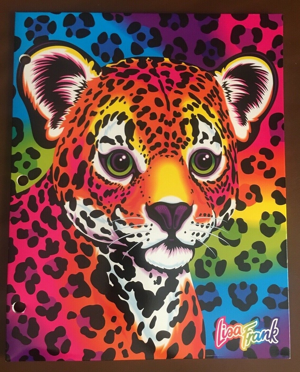Rare Vintage Lisa Frank Rainbow Hunter Leopard/Cheetah/Cat Double