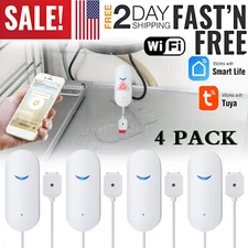 4Pcs Smart Water Leak Sensor Detector APP Alarm WiFi Home Water Leak Detector