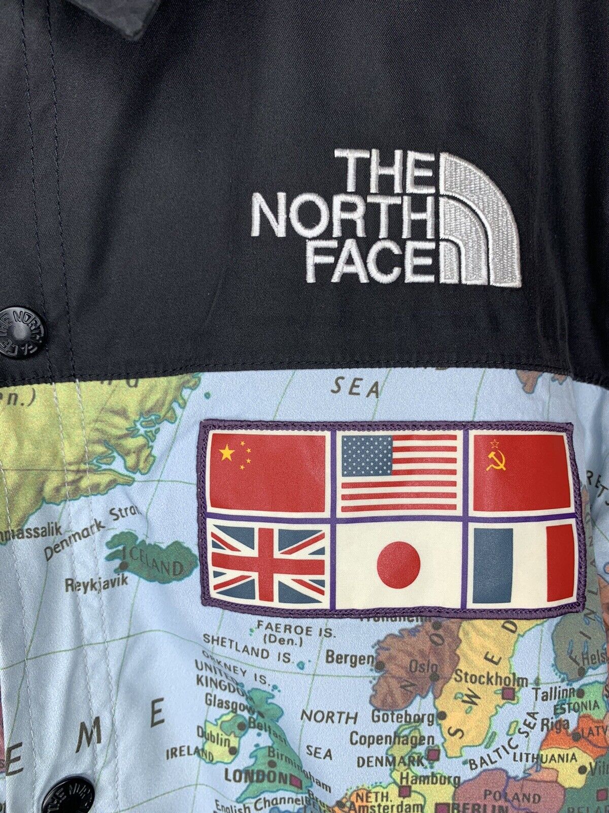 Supreme X The North Face Jacket Sz Large “Map” SS14 pre-owned | eBay