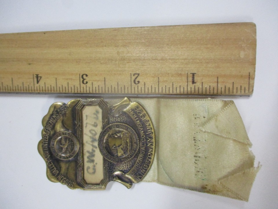 1907 FIRE Department Medal RIBBON POUGHKEEPSIE NEW YORK N.Y. eBay