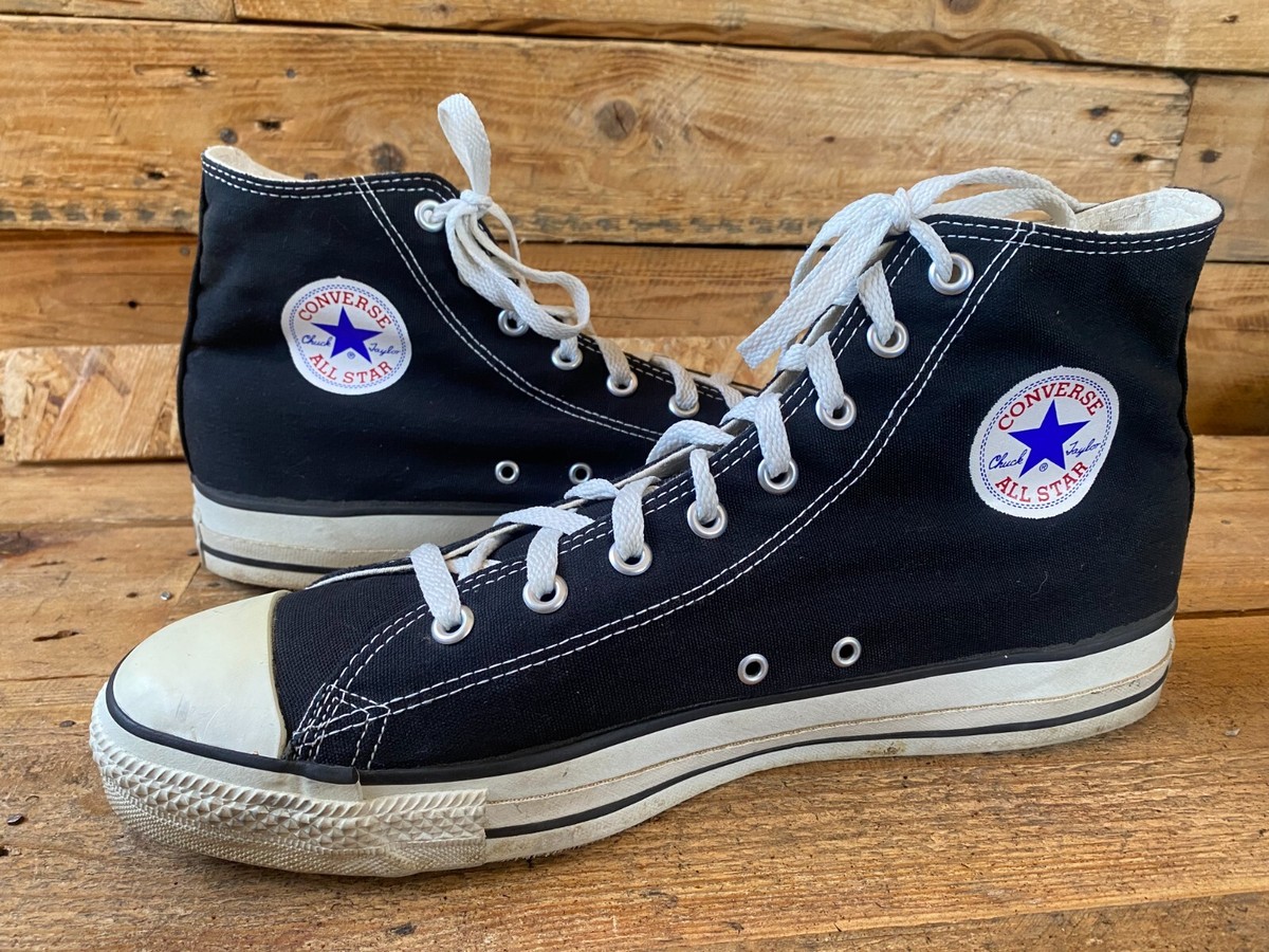 Vintage 80-90's Converse all stars high-top black canvas sneakers