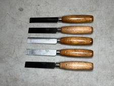 Lot Of 5 Dexter USA High-Carbon Square Point Shoe Knife 7.5” Excellent Condition