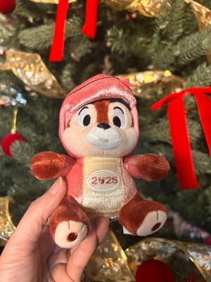 New Tokyo Disney New Year 2025 Eto Snake Chip & Dale Chip Plush Keychain Toy