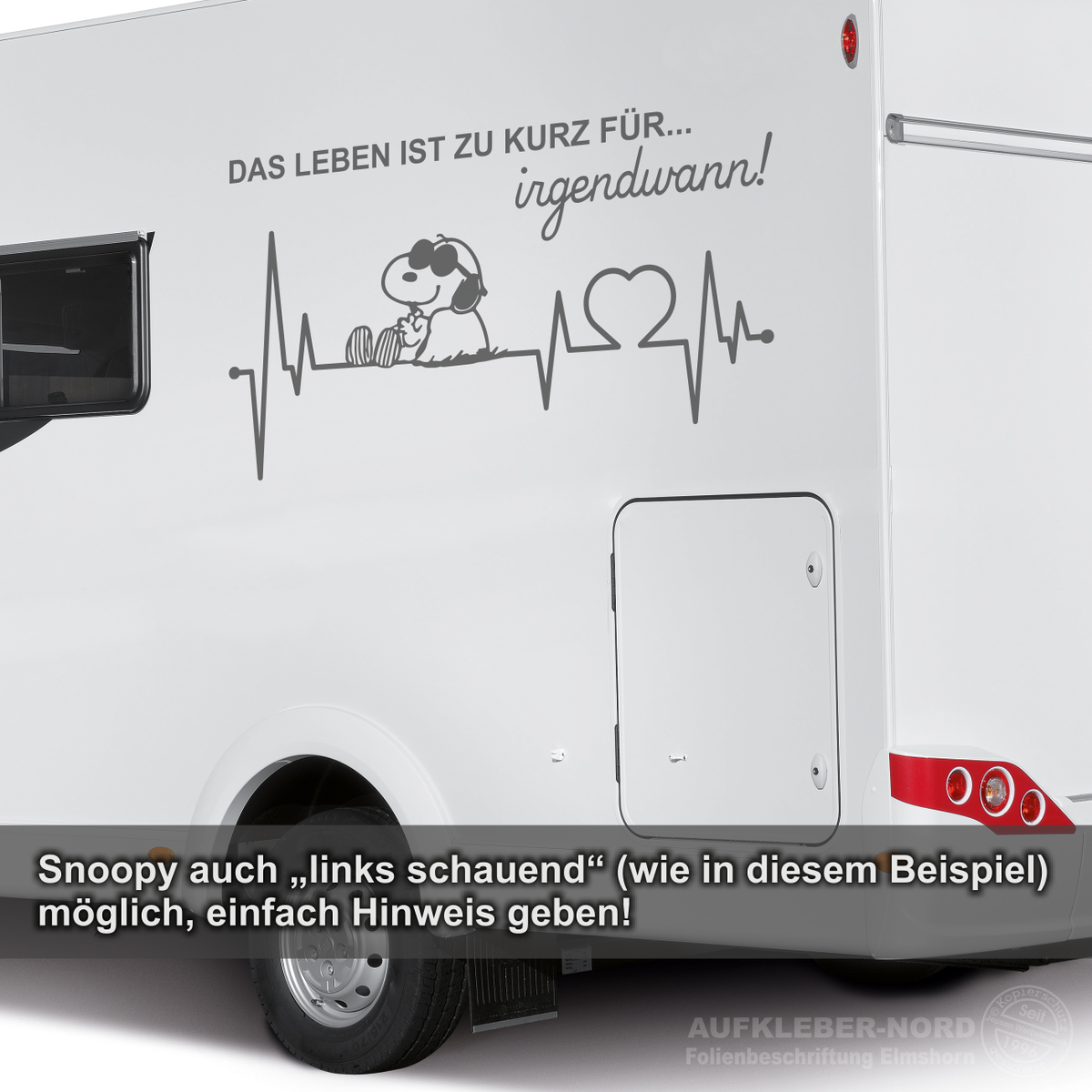 Battito Cardiaco Snoopy 120 Cm Ora Scritta B121 Adesivo Auto - Foto 6