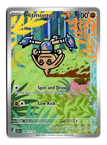 Pokemon Card Hitmontop 240/217 Holo NM Ascended Heroes