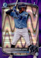Fabian Lopez 1st Bowman #BCP-19 #/250 Miami Marlins