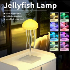 Voice-Controlled Modern Jellyfish-Shaped Dimmable LED Lamp