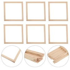 6 Pcs Wood Frames for Canvas Painting Stretched Canvases Oil Paintings