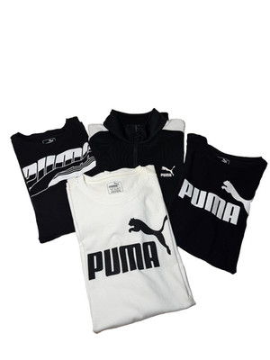 PUMA Men's Athleisure Bundle - Iconic T7 Track Jacket & Logo T-Shirts Size L