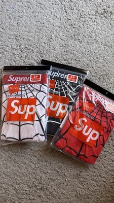 PACK! 3CW - SMALL - Supreme/Hanes Spider-Man Boxer Briefs (2 Pack) - SS26 - Imagen 1 de 4