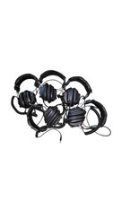 Lot Of 5 Califone 3068AV Switchable Stereo Mono Headphones Tested Working