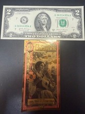 2025 Florida 1 Goldback Note .999 Pure Gold w/2017 $2 Bill 954