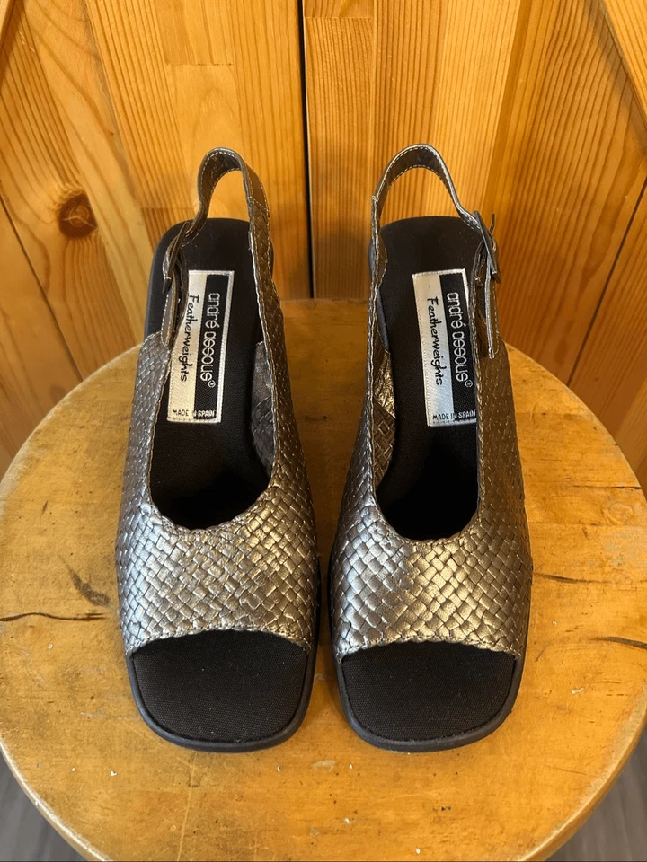 Andre Assous Featherweights Cuero Tejido Dorado Talla 8M Foto 2 de 4