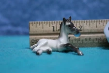 Hagen Renaker TN Tennessee Lying Foal grulla dun gray ceramic horse