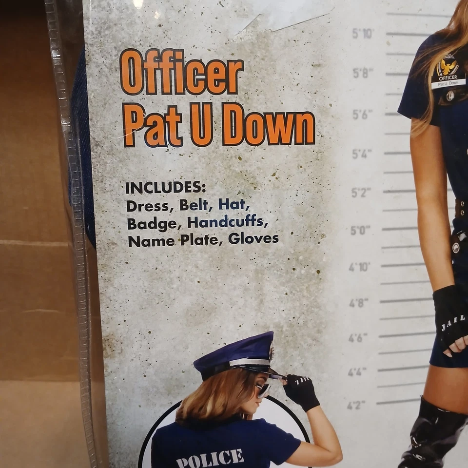 Dreamgirl Officer Pat U. Down Costume Adult Small Police Dress Up Halloween - Image 3 of 4