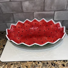 Novogratz Melamine Watermelon Serving Bowl