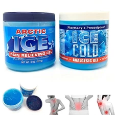 1 Ice Analgesic Gel Menthol Muscle Rub Pain Relief Cream 8 Oz Jar Sore Strained